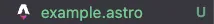 Example of an Astro extension in VS Code