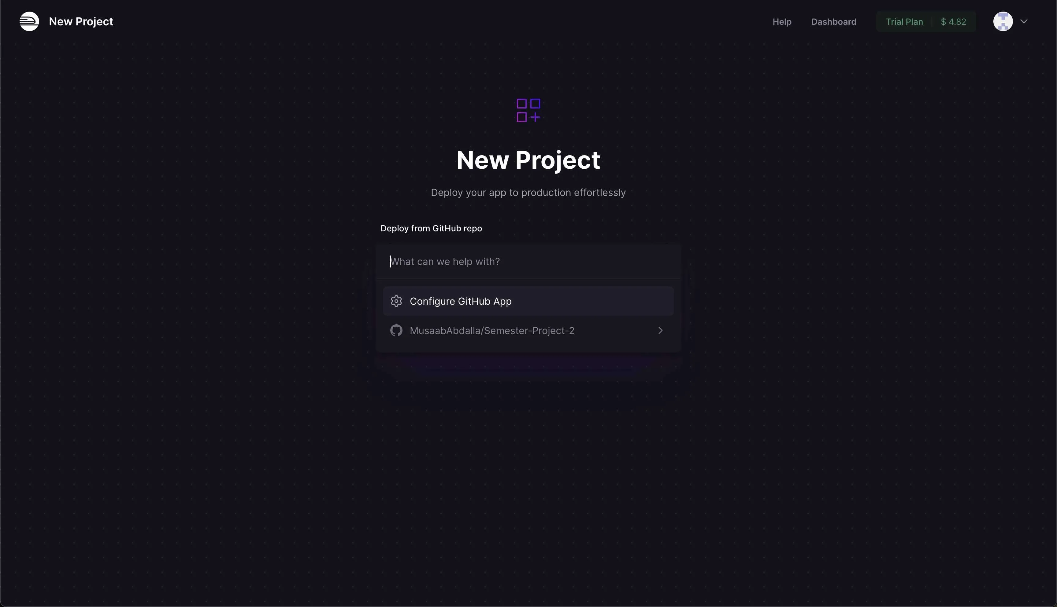 Railway, Start new Project